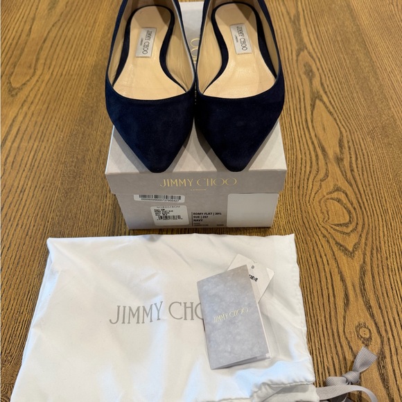 JIMMY CHOO Romy suede ballet flats - Navy - - Picture 4 of 13